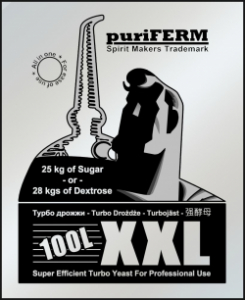 puriFERM XXL Turbohefe - 100 Liter Zuckermaische mit 18%